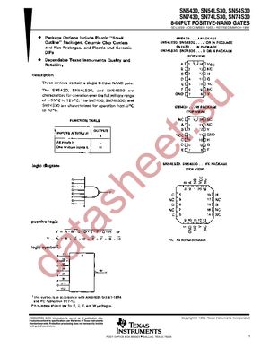 SN74LS30D datasheet  